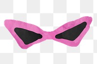 Pink watercolor sunglasses png illustration on transparent background