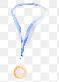 Necklace png sticker, watercolor illustration, transparent background