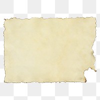 Burnt vintage paper png, transparent background