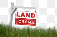 Land for sale png border on transparent background