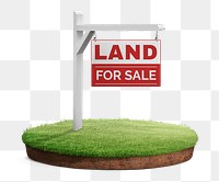 Land for sale png sticker on transparent background