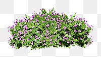 Flower bush png sticker, watercolor illustration on transparent background