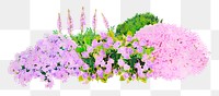 Pink bush png sticker, watercolor illustration on transparent background