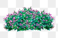 Flower bush png sticker on transparent background