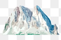 Rock mountain png sticker on transparent background