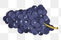 Grapes png sticker, fruit illustration on transparent background