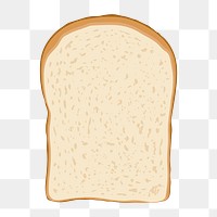 Bread png sticker, food illustration on transparent background