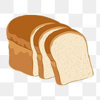 Bread png sticker, food illustration on transparent background