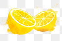 Lemon png clipart, fruit sticker on transparent background