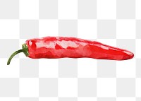 Chili png clipart, vegetable drawing on transparent background