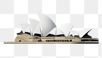 Sydney Opera House png clipart, Australia's famous landmark, transparent background