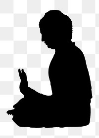 Tian Tan Buddha png silhouette clipart, Hong Kong's famous monument, transparent background