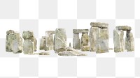 Stonehenge png watercolor sticker, UK's historical attraction, transparent background