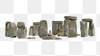 Stonehenge png aesthetic sticker, UK's vectorize historical attraction, transparent background