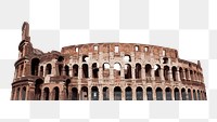 Colosseum png watercolor sticker, Italy's historical landmark vectorize, transparent background