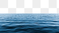 Sea water png nature border, transparent background