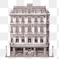 Piccadilly building png clipart, European architecture illustration on transparent background