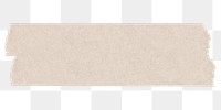 Beige washi tape png sticker, ripped paper with texture on transparent background