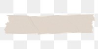 Torn washi tape png clipart, beige collage element on transparent background