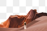 Antelope canyon png border, transparent background, surreal art travel remixed media