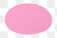 PNG pink oval badge, shape collage element, transparent background