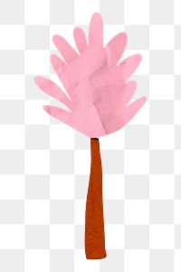 Tree png, paper craft collage element, transparent background