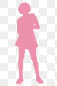 Afro woman png silhouette clipart, pink design