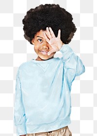 Afro boy png wearing sweater, winter fashion, watercolor illustration on transparent background