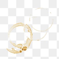 Coffee stains png, collage element, transparent background