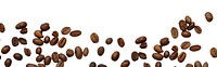 Coffee beans png border, transparent background