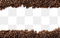 Frame png, coffee beans border, transparent background