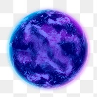 Glowing earth png, environment collage element, transparent background