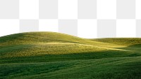 Nature border png, green field collage element, transparent background