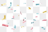 PNG falling festive confetti, transparent background