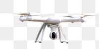 Drone png, smart gadget collage element, transparent background