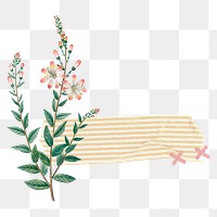 Tartflower with a yellow striped Washi tape design element transparent png