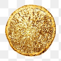 Gold tangerine orange sticker design element