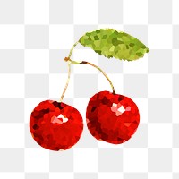 Red cherries crystallized style overlay