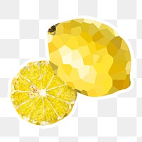 Ripe lemons crystallized style sticker overlay