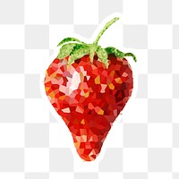 Strawberry crystallized style sticker overlay