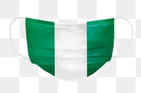 Nigerian flag pattern on a face mask mockup