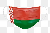 Belarus flag pattern on a face mask mockup