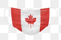 Canadian flag pattern on a face mask mockup