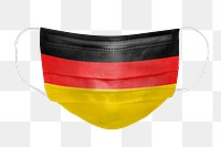 German flag pattern on a face mask