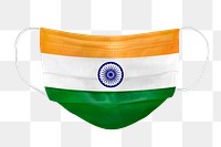 Indian flag pattern on a face mask mockup
