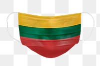 Lithuanian flag pattern on a face mask mockup