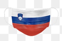 Slovenian flag pattern on a face mask mockup