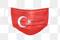 Turkish flag pattern on a face mask mockup