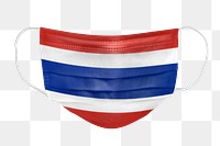 Thai flag pattern on a face mask mockup