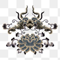 Chinese art png black decorative ornament